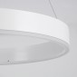 GloboStar® VENOM 61177 Κρεμαστό Φωτιστικό Δαχτυλίδι-Κύκλος LED CCT 45W 5269lm 120° AC 220-240V - Εναλλαγή Φωτισμού μέσω Τηλεχειριστηρίου All In One Ψυχρό 6000K+Φυσικό 4500K+Θερμό 2700K Dimmable Φ60cm - Λευκό - 3 Years Warranty