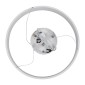 GloboStar® VENOM 61177 Κρεμαστό Φωτιστικό Δαχτυλίδι-Κύκλος LED CCT 45W 5269lm 120° AC 220-240V - Εναλλαγή Φωτισμού μέσω Τηλεχειριστηρίου All In One Ψυχρό 6000K+Φυσικό 4500K+Θερμό 2700K Dimmable Φ60cm - Λευκό - 3 Years Warranty