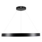 GloboStar® VENOM 61179 Κρεμαστό Φωτιστικό Δαχτυλίδι-Κύκλος LED CCT 67W 7863lm 120° AC 220-240V - Εναλλαγή Φωτισμού μέσω Τηλεχειριστηρίου All In One Ψυχρό 6000K+Φυσικό 4500K+Θερμό 2700K Dimmable Φ80cm - Μαύρο - 3 Years Warranty