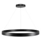 GloboStar® VENOM 61179 Κρεμαστό Φωτιστικό Δαχτυλίδι-Κύκλος LED CCT 67W 7863lm 120° AC 220-240V - Εναλλαγή Φωτισμού μέσω Τηλεχειριστηρίου All In One Ψυχρό 6000K+Φυσικό 4500K+Θερμό 2700K Dimmable Φ80cm - Μαύρο - 3 Years Warranty