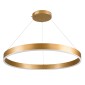 GloboStar® VENOM 61181 Κρεμαστό Φωτιστικό Δαχτυλίδι-Κύκλος LED CCT 67W 7863lm 120° AC 220-240V - Εναλλαγή Φωτισμού μέσω Τηλεχειριστηρίου All In One Ψυχρό 6000K+Φυσικό 4500K+Θερμό 2700K Dimmable Φ80cm - Χρυσό Βούρτσας - 3 Years Warranty