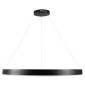 GloboStar® VENOM 61182 Κρεμαστό Φωτιστικό Δαχτυλίδι-Κύκλος LED CCT 75W 8818lm 120° AC 220-240V - Εναλλαγή Φωτισμού μέσω Τηλεχειριστηρίου All In One Ψυχρό 6000K+Φυσικό 4500K+Θερμό 2700K Dimmable Φ100cm - Μαύρο - 3 Years Warranty