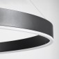 GloboStar® VENOM 61182 Κρεμαστό Φωτιστικό Δαχτυλίδι-Κύκλος LED CCT 75W 8818lm 120° AC 220-240V - Εναλλαγή Φωτισμού μέσω Τηλεχειριστηρίου All In One Ψυχρό 6000K+Φυσικό 4500K+Θερμό 2700K Dimmable Φ100cm - Μαύρο - 3 Years Warranty