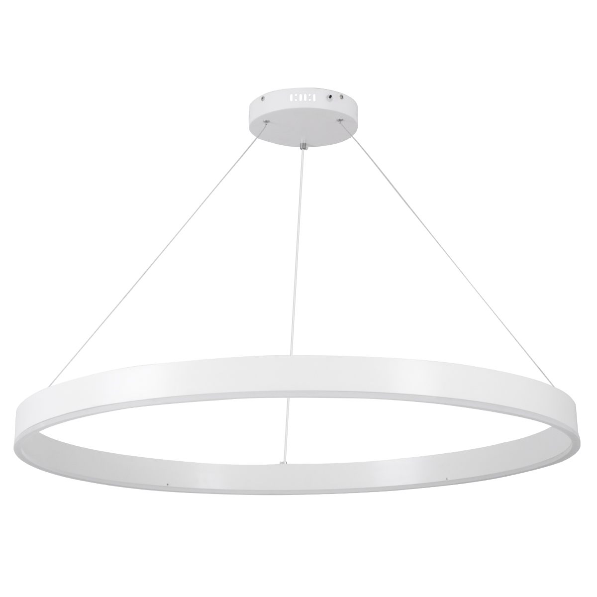 GloboStar® VENOM 61183 Κρεμαστό Φωτιστικό Δαχτυλίδι-Κύκλος LED CCT 75W 8818lm 120° AC 220-240V - Εναλλαγή Φωτισμού μέσω Τηλεχειριστηρίου All In One Ψυχρό 6000K+Φυσικό 4500K+Θερμό 2700K Dimmable Φ100cm - Λευκό - 3 Years Warranty