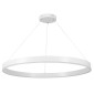 GloboStar® VENOM 61183 Κρεμαστό Φωτιστικό Δαχτυλίδι-Κύκλος LED CCT 75W 8818lm 120° AC 220-240V - Εναλλαγή Φωτισμού μέσω Τηλεχειριστηρίου All In One Ψυχρό 6000K+Φυσικό 4500K+Θερμό 2700K Dimmable Φ100cm - Λευκό - 3 Years Warranty