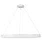GloboStar® VENOM 61183 Κρεμαστό Φωτιστικό Δαχτυλίδι-Κύκλος LED CCT 75W 8818lm 120° AC 220-240V - Εναλλαγή Φωτισμού μέσω Τηλεχειριστηρίου All In One Ψυχρό 6000K+Φυσικό 4500K+Θερμό 2700K Dimmable Φ100cm - Λευκό - 3 Years Warranty