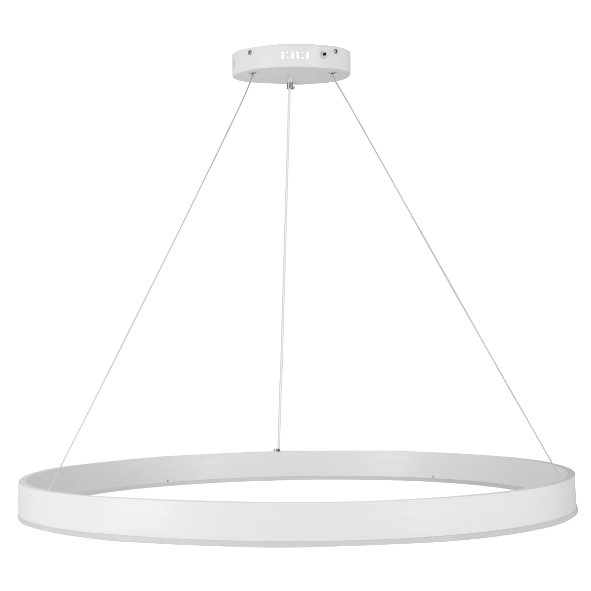 GloboStar® VENOM 61183 Κρεμαστό Φωτιστικό Δαχτυλίδι-Κύκλος LED CCT 75W 8818lm 120° AC 220-240V - Εναλλαγή Φωτισμού μέσω Τηλεχειριστηρίου All In One Ψυχρό 6000K+Φυσικό 4500K+Θερμό 2700K Dimmable Φ100cm - Λευκό - 3 Years Warranty