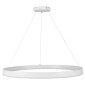 GloboStar® VENOM 61183 Κρεμαστό Φωτιστικό Δαχτυλίδι-Κύκλος LED CCT 75W 8818lm 120° AC 220-240V - Εναλλαγή Φωτισμού μέσω Τηλεχειριστηρίου All In One Ψυχρό 6000K+Φυσικό 4500K+Θερμό 2700K Dimmable Φ100cm - Λευκό - 3 Years Warranty