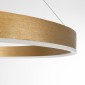 GloboStar® VENOM 61184 Κρεμαστό Φωτιστικό Δαχτυλίδι-Κύκλος LED CCT 75W 8818lm 120° AC 220-240V - Εναλλαγή Φωτισμού μέσω Τηλεχειριστηρίου All In One Ψυχρό 6000K+Φυσικό 4500K+Θερμό 2700K Dimmable Φ100cm - Χρυσό Βούρτσας - 3 Years Warranty