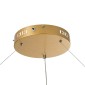 GloboStar® VENOM 61184 Κρεμαστό Φωτιστικό Δαχτυλίδι-Κύκλος LED CCT 75W 8818lm 120° AC 220-240V - Εναλλαγή Φωτισμού μέσω Τηλεχειριστηρίου All In One Ψυχρό 6000K+Φυσικό 4500K+Θερμό 2700K Dimmable Φ100cm - Χρυσό Βούρτσας - 3 Years Warranty