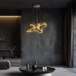 GloboStar® VENOM DUO 61187-DECO Κρεμαστό Φωτιστικό Δαχτυλίδι-Κύκλος LED CCT 75W 8818lm 120° AC 220-240V - Εναλλαγή Φωτισμού μέσω Τηλεχειριστηρίου All In One Ψυχρό 6000K+Φυσικό 4500K+Θερμό 2700K Dimmable Φ60+80cm - Χρυσό Βούρτσας - 3 Years Warranty