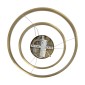 GloboStar® VENOM DUO 61187-DECO Κρεμαστό Φωτιστικό Δαχτυλίδι-Κύκλος LED CCT 75W 8818lm 120° AC 220-240V - Εναλλαγή Φωτισμού μέσω Τηλεχειριστηρίου All In One Ψυχρό 6000K+Φυσικό 4500K+Θερμό 2700K Dimmable Φ60+80cm - Χρυσό Βούρτσας - 3 Years Warranty