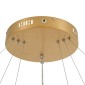 GloboStar® VENOM TRIO 61190 Κρεμαστό Φωτιστικό Δαχτυλίδι-Κύκλος LED CCT 120W 14158lm 120° AC 220-240V - Εναλλαγή Φωτισμού μέσω Τηλεχειριστηρίου All In One Ψυχρό 6000K+Φυσικό 4500K+Θερμό 2700K Dimmable Φ40+60+80cm - Χρυσό Βούρτσας - 3 Years Warranty