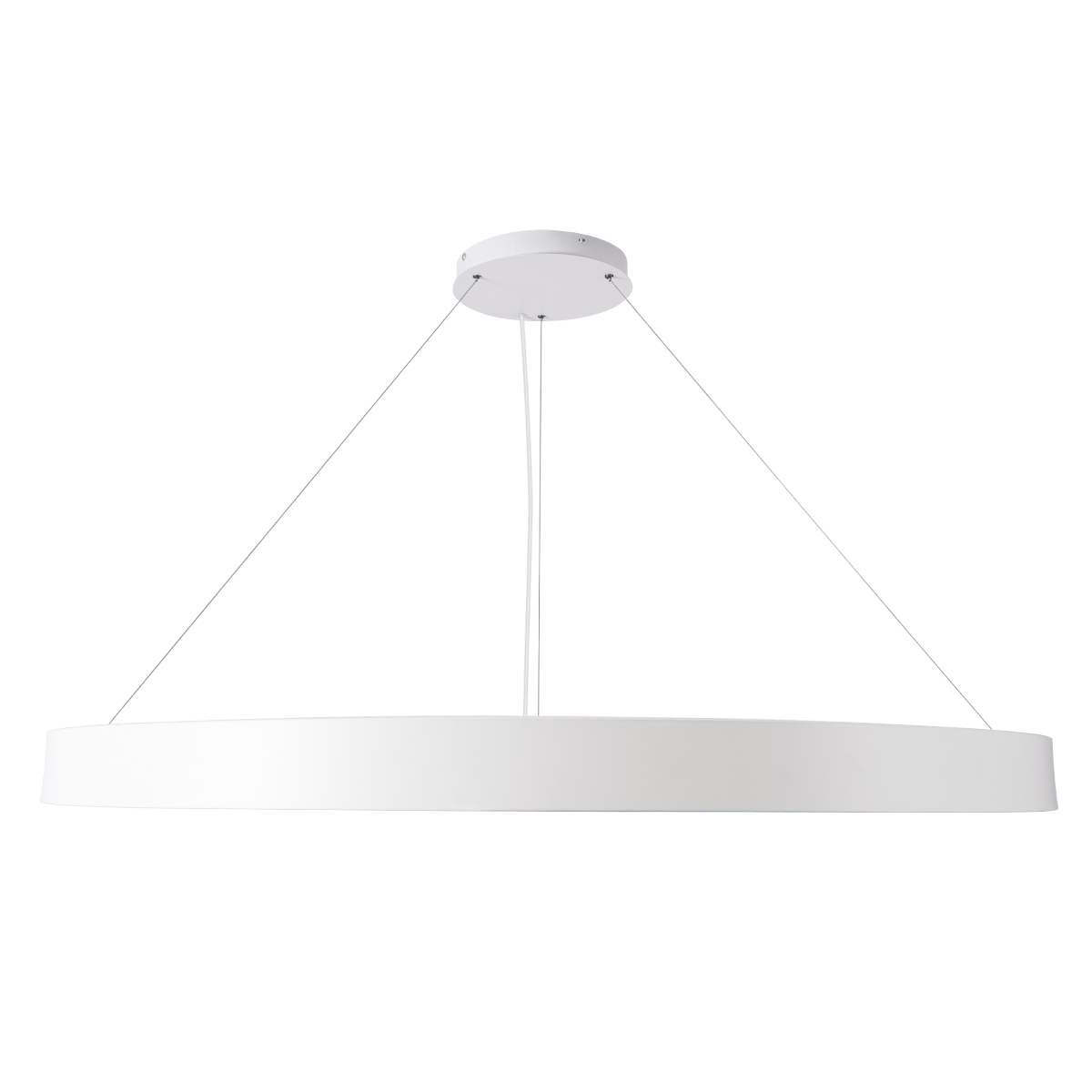 GloboStar® RA 61199 Κρεμαστό Φωτιστικό Δαχτυλίδι-Κύκλος LED CCT 100W 11020lm 120° AC 220-240V - Εναλλαγή Φωτισμού μέσω Τηλεχειριστηρίου All In One Ψυχρό 6000k+Φυσικό 4500k+Θερμό 2700k Dimmable Φ120cm - Λευκό - 3 Years Warranty
