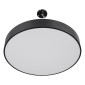 GloboStar® BURTON 61202-S Πλαφονιέρα Οροφής LED CCT 75W 8625lm 120° AC 220-240V - Εναλλαγή Φωτισμού μέσω Τηλεχειριστηρίου All In One Ψυχρό 6000k+Φυσικό 4500k+Θερμό 2700k Dimmable Φ60cm - Μαύρο - 3 Years Warranty