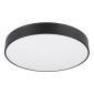 GloboStar® BURTON 61202-S Πλαφονιέρα Οροφής LED CCT 75W 8625lm 120° AC 220-240V - Εναλλαγή Φωτισμού μέσω Τηλεχειριστηρίου All In One Ψυχρό 6000k+Φυσικό 4500k+Θερμό 2700k Dimmable Φ60cm - Μαύρο - 3 Years Warranty