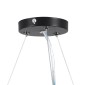 GloboStar® BURTON 61202-P Κρεμαστή Πλαφονιέρα Οροφής LED CCT 75W 8625lm 120° AC 220-240V - Εναλλαγή Φωτισμού μέσω Τηλεχειριστηρίου All In One Ψυχρό 6000k+Φυσικό 4500k+Θερμό 2700k Dimmable Φ60cm - Μαύρο - 3 Years Warranty
