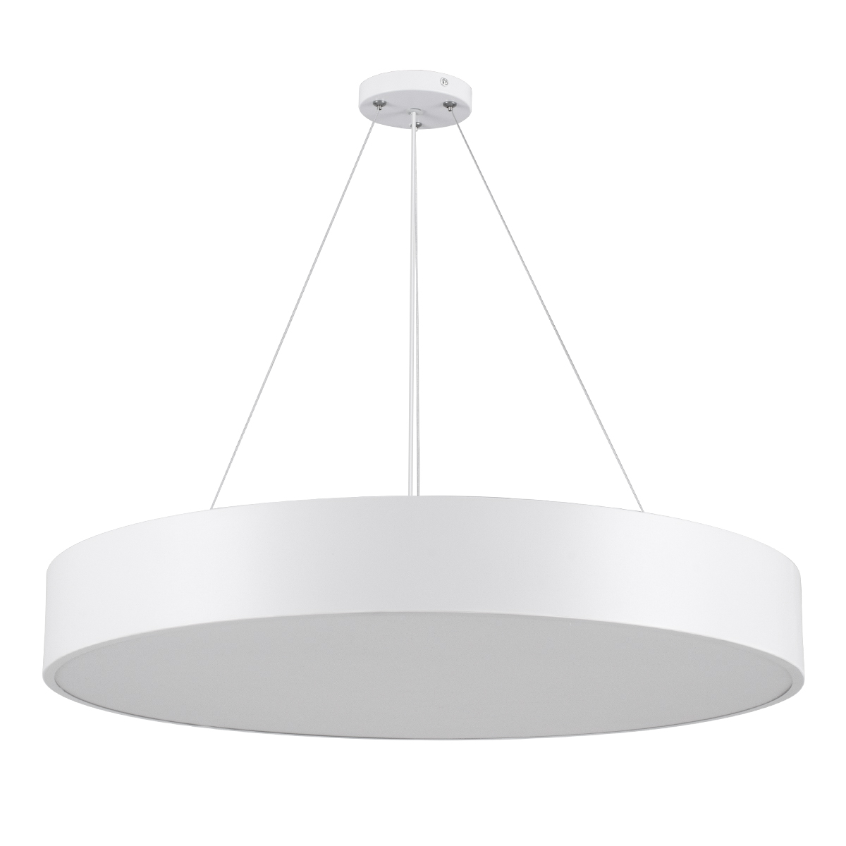 GloboStar® BURTON 61203-P Κρεμαστή Πλαφονιέρα Οροφής LED CCT 75W 8625lm 120° AC 220-240V - Εναλλαγή Φωτισμού μέσω Τηλεχειριστηρίου All In One Ψυχρό 6000k+Φυσικό 4500k+Θερμό 2700k Dimmable Φ60cm - Λευκό - 3 Years Warranty