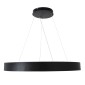 GloboStar® BURTON 61204-S Πλαφονιέρα Οροφής LED CCT 100W 11020lm 120° AC 220-240V - Εναλλαγή Φωτισμού μέσω Τηλεχειριστηρίου All In One Ψυχρό 6000k+Φυσικό 4500k+Θερμό 2700k Dimmable Φ80cm - Μαύρο - 3 Years Warranty