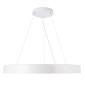 GloboStar® BURTON 61205-P Κρεμαστή Πλαφονιέρα Οροφής LED CCT 100W 11020lm 120° AC 220-240V - Εναλλαγή Φωτισμού μέσω Τηλεχειριστηρίου All In One Ψυχρό 6000k+Φυσικό 4500k+Θερμό 2700k Dimmable Φ80cm - Λευκό - 3 Years Warranty