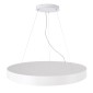 GloboStar® BURTON 61205-P Κρεμαστή Πλαφονιέρα Οροφής LED CCT 100W 11020lm 120° AC 220-240V - Εναλλαγή Φωτισμού μέσω Τηλεχειριστηρίου All In One Ψυχρό 6000k+Φυσικό 4500k+Θερμό 2700k Dimmable Φ80cm - Λευκό - 3 Years Warranty