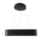 GloboStar® KAMALA 61206-P Κρεμαστή Πλαφονιέρα Οροφής LED CCT 67W 7370lm 120° AC 220-240V - Εναλλαγή Φωτισμού μέσω Τηλεχειριστηρίου All In One Ψυχρό 6000k+Φυσικό 4500k+Θερμό 2700k Dimmable Μ40 x Π40 x Υ8cm- Μαύρο - 3 Years Warranty