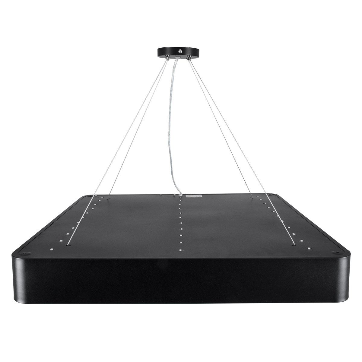 GloboStar® KAMALA 61208-S Πλαφονιέρα Οροφής LED CCT 75W 8625lm 120° AC 220-240V - Εναλλαγή Φωτισμού μέσω Τηλεχειριστηρίου All In One Ψυχρό 6000k+Φυσικό 4500k+Θερμό 2700k Dimmable Μ60 x Π60 x Υ8cm - Μαύρο - 3 Years Warranty