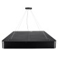 GloboStar® KAMALA 61208-S Πλαφονιέρα Οροφής LED CCT 75W 8625lm 120° AC 220-240V - Εναλλαγή Φωτισμού μέσω Τηλεχειριστηρίου All In One Ψυχρό 6000k+Φυσικό 4500k+Θερμό 2700k Dimmable Μ60 x Π60 x Υ8cm - Μαύρο - 3 Years Warranty