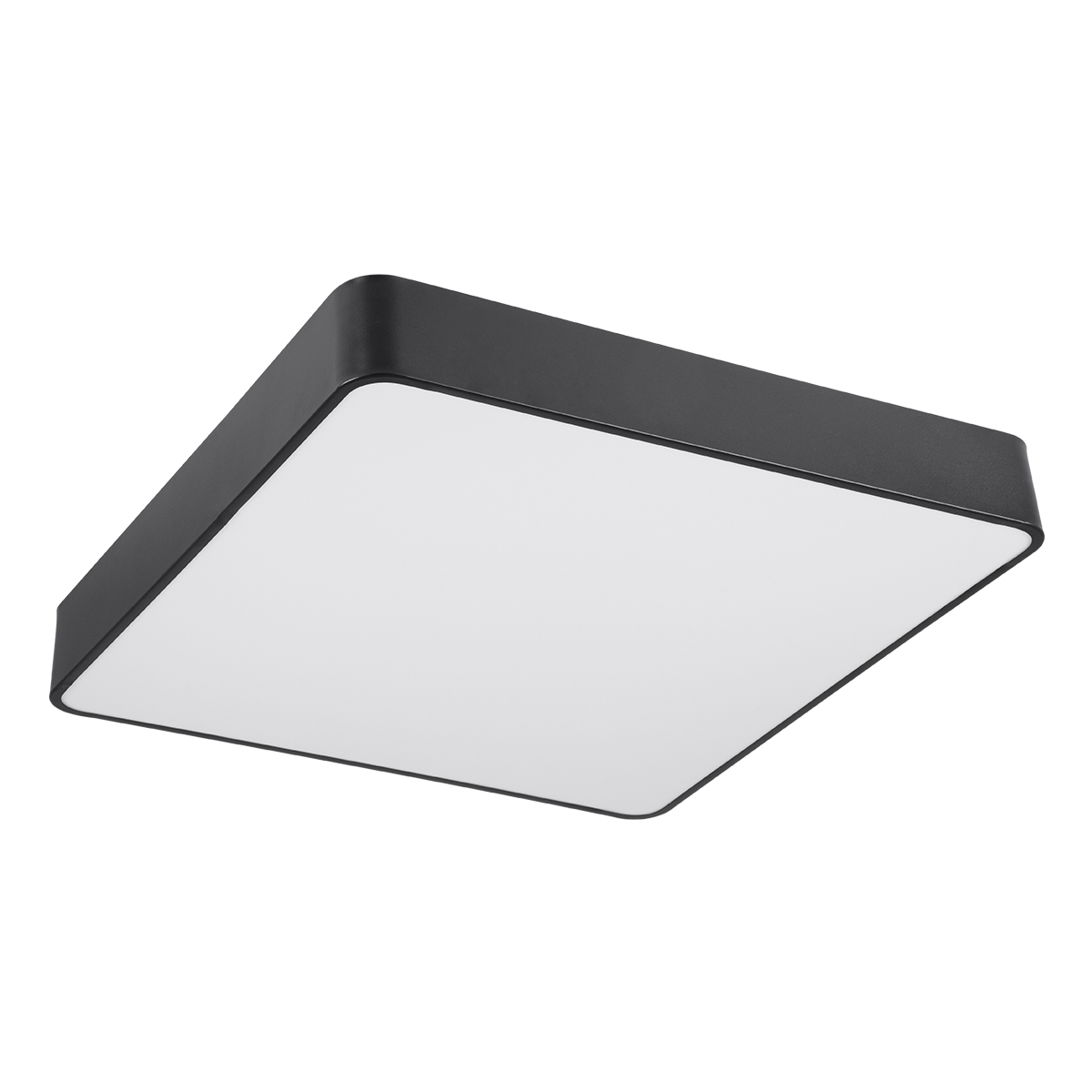 GloboStar® KAMALA 61208-S Πλαφονιέρα Οροφής LED CCT 75W 8625lm 120° AC 220-240V - Εναλλαγή Φωτισμού μέσω Τηλεχειριστηρίου All In One Ψυχρό 6000k+Φυσικό 4500k+Θερμό 2700k Dimmable Μ60 x Π60 x Υ8cm - Μαύρο - 3 Years Warranty