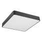 GloboStar® KAMALA 61208-S Πλαφονιέρα Οροφής LED CCT 75W 8625lm 120° AC 220-240V - Εναλλαγή Φωτισμού μέσω Τηλεχειριστηρίου All In One Ψυχρό 6000k+Φυσικό 4500k+Θερμό 2700k Dimmable Μ60 x Π60 x Υ8cm - Μαύρο - 3 Years Warranty