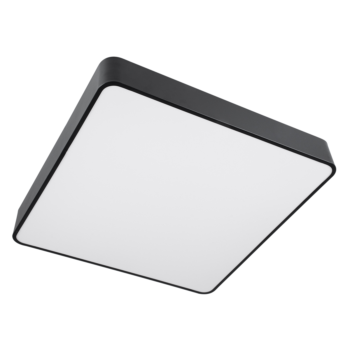 GloboStar® KAMALA 61208-S Πλαφονιέρα Οροφής LED CCT 75W 8625lm 120° AC 220-240V - Εναλλαγή Φωτισμού μέσω Τηλεχειριστηρίου All In One Ψυχρό 6000k+Φυσικό 4500k+Θερμό 2700k Dimmable Μ60 x Π60 x Υ8cm - Μαύρο - 3 Years Warranty
