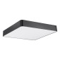GloboStar® KAMALA 61208-S Πλαφονιέρα Οροφής LED CCT 75W 8625lm 120° AC 220-240V - Εναλλαγή Φωτισμού μέσω Τηλεχειριστηρίου All In One Ψυχρό 6000k+Φυσικό 4500k+Θερμό 2700k Dimmable Μ60 x Π60 x Υ8cm - Μαύρο - 3 Years Warranty