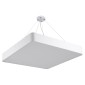 GloboStar® KAMALA 61209-S Πλαφονιέρα Οροφής LED CCT 75W 8625lm 120° AC 220-240V - Εναλλαγή Φωτισμού μέσω Τηλεχειριστηρίου All In One Ψυχρό 6000k+Φυσικό 4500k+Θερμό 2700k Dimmable Μ60 x Π60 x Υ8cm - Λευκό - 3 Years Warranty