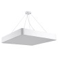 GloboStar® KAMALA 61209-S Πλαφονιέρα Οροφής LED CCT 75W 8625lm 120° AC 220-240V - Εναλλαγή Φωτισμού μέσω Τηλεχειριστηρίου All In One Ψυχρό 6000k+Φυσικό 4500k+Θερμό 2700k Dimmable Μ60 x Π60 x Υ8cm - Λευκό - 3 Years Warranty