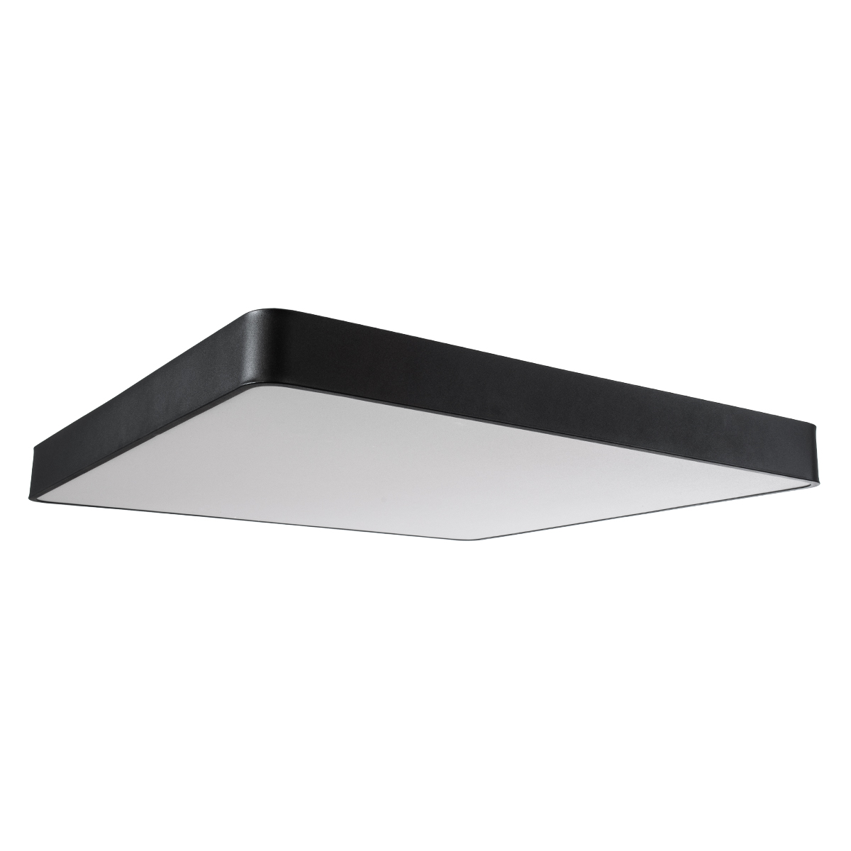 GloboStar® KAMALA 61210-S Πλαφονιέρα Οροφής LED CCT 100W 11020lm 120° AC 220-240V - Εναλλαγή Φωτισμού μέσω Τηλεχειριστηρίου All In One Ψυχρό 6000k+Φυσικό 4500k+Θερμό 2700k Dimmable Μ80 x Π80 x Υ8cm- Μαύρο - 3 Years Warranty
