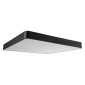 GloboStar® KAMALA 61210-S Πλαφονιέρα Οροφής LED CCT 100W 11020lm 120° AC 220-240V - Εναλλαγή Φωτισμού μέσω Τηλεχειριστηρίου All In One Ψυχρό 6000k+Φυσικό 4500k+Θερμό 2700k Dimmable Μ80 x Π80 x Υ8cm- Μαύρο - 3 Years Warranty