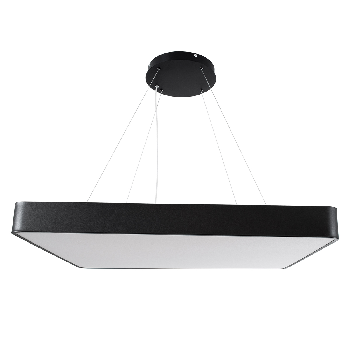 GloboStar® KAMALA 61210-S Πλαφονιέρα Οροφής LED CCT 100W 11020lm 120° AC 220-240V - Εναλλαγή Φωτισμού μέσω Τηλεχειριστηρίου All In One Ψυχρό 6000k+Φυσικό 4500k+Θερμό 2700k Dimmable Μ80 x Π80 x Υ8cm- Μαύρο - 3 Years Warranty