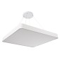 GloboStar® KAMALA 61211-P Κρεμαστή Πλαφονιέρα Οροφής LED CCT 100W 11020lm 120° AC 220-240V - Εναλλαγή Φωτισμού μέσω Τηλεχειριστηρίου All In One Ψυχρό 6000k+Φυσικό 4500k+Θερμό 2700k Dimmable Μ80 x Π80 x Υ8cm - Λευκό - 3 Years Warranty