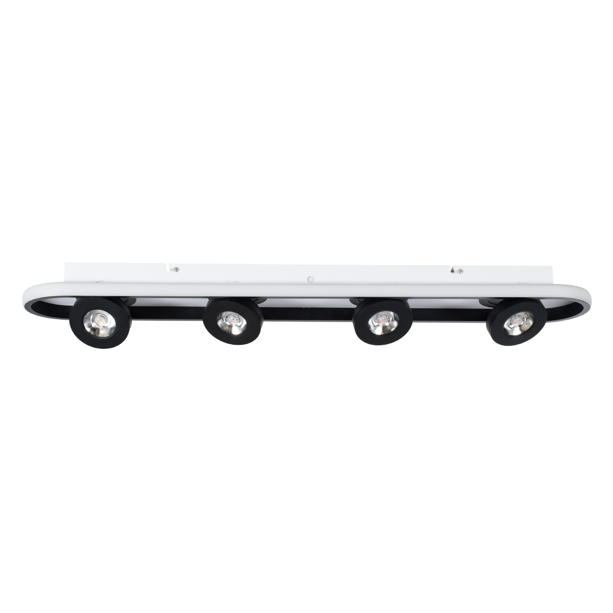 GloboStar® NESPO 61214 Φωτιστικό Οροφής Linear Design LED CCT με Κινούμενα Σποτ LED Spot Downlight 48W 5376lm 360° & 45° AC 220-240V - Εναλλαγή Φωτισμού μέσω Διακόπτη On/Off All In One Ψυχρό 6000k+Φυσικό 4500k+Θερμό 2700k Μ80 x Π13 x Υ6.5cm - Μαύρο