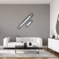 GloboStar® IGOR 61216 Φωτιστικό Οροφής Linear Design LED CCT 24W 2880lm 210° AC 220-240V - Εναλλαγή Φωτισμού μέσω Διακόπτη On/Off All In One Ψυχρό 6000k+Φυσικό 4500k+Θερμό 2700k Μ41 x Π13 x Υ4.5cm - Μαύρο - 3 Years Warranty