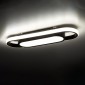 GloboStar® IGOR 61216 Φωτιστικό Οροφής Linear Design LED CCT 24W 2880lm 210° AC 220-240V - Εναλλαγή Φωτισμού μέσω Διακόπτη On/Off All In One Ψυχρό 6000k+Φυσικό 4500k+Θερμό 2700k Μ41 x Π13 x Υ4.5cm - Μαύρο - 3 Years Warranty
