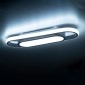 GloboStar® IGOR 61217 Φωτιστικό Οροφής Linear Design LED CCT 24W 2880lm 210° AC 220-240V - Εναλλαγή Φωτισμού μέσω Διακόπτη On/Off All In One Ψυχρό 6000k+Φυσικό 4500k+Θερμό 2700k Μ41 x Π13 x Υ4.5cm - Λευκό - 3 Years Warranty