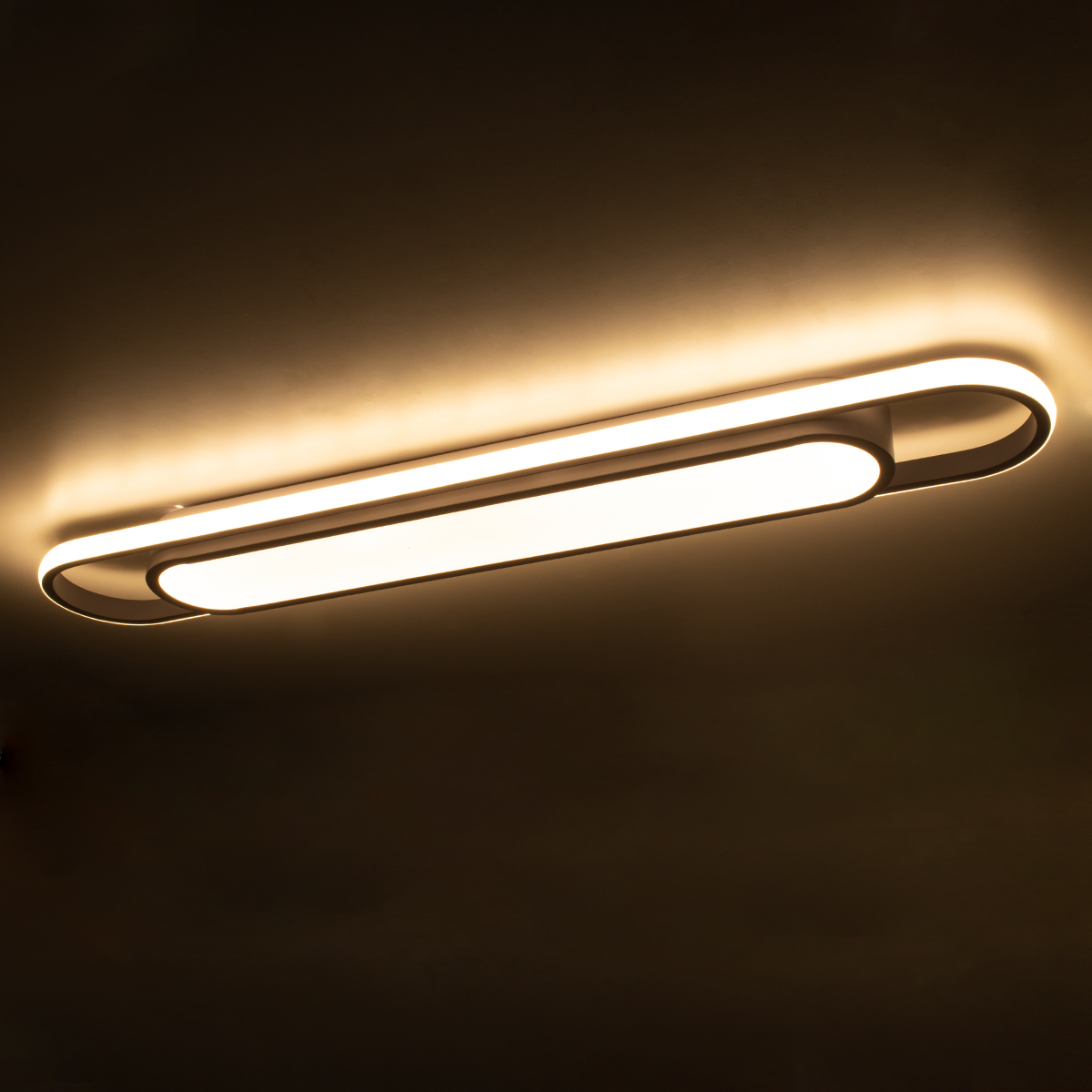 GloboStar® IGOR 61219 Φωτιστικό Οροφής Linear Design LED CCT 48W 5760lm 210° AC 220-240V - Εναλλαγή Φωτισμού μέσω Διακόπτη On/Off All In One Ψυχρό 6000k+Φυσικό 4500k+Θερμό 2700k Μ81 x Π13 x Υ4.5cm - Λευκό - 3 Years Warranty