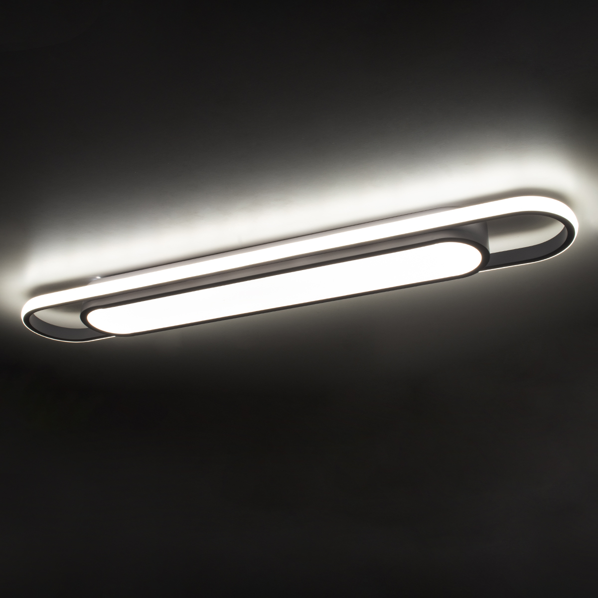 GloboStar® IGOR 61219 Φωτιστικό Οροφής Linear Design LED CCT 48W 5760lm 210° AC 220-240V - Εναλλαγή Φωτισμού μέσω Διακόπτη On/Off All In One Ψυχρό 6000k+Φυσικό 4500k+Θερμό 2700k Μ81 x Π13 x Υ4.5cm - Λευκό - 3 Years Warranty