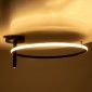 GloboStar® VERONA 61223 Φωτιστικό Οροφής Δαχτυλίδι-Κύκλος LED CCT 36W 4032lm 360° AC 220-240V - Εναλλαγή Φωτισμού μέσω Διακόπτη On/Off All In One Ψυχρό 6000k+Φυσικό 4500k+Θερμό 2700K Φ60 x Υ23cm - Μαύρο - 3 Χρόνια Εγγύηση