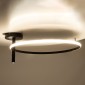 GloboStar® VERONA 61223 Φωτιστικό Οροφής Δαχτυλίδι-Κύκλος LED CCT 36W 4032lm 360° AC 220-240V - Εναλλαγή Φωτισμού μέσω Διακόπτη On/Off All In One Ψυχρό 6000k+Φυσικό 4500k+Θερμό 2700K Φ60 x Υ23cm - Μαύρο - 3 Χρόνια Εγγύηση