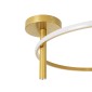 GloboStar® VERONA 61225 Φωτιστικό Οροφής Δαχτυλίδι-Κύκλος LED CCT 36W 4032lm 360° AC 220-240V - Εναλλαγή Φωτισμού μέσω Διακόπτη On/Off All In One Ψυχρό 6000k+Φυσικό 4500k+Θερμό 2700K Φ60 x Υ23cm - Χρυσό Βούρτσας - 3 Χρόνια Εγγύηση