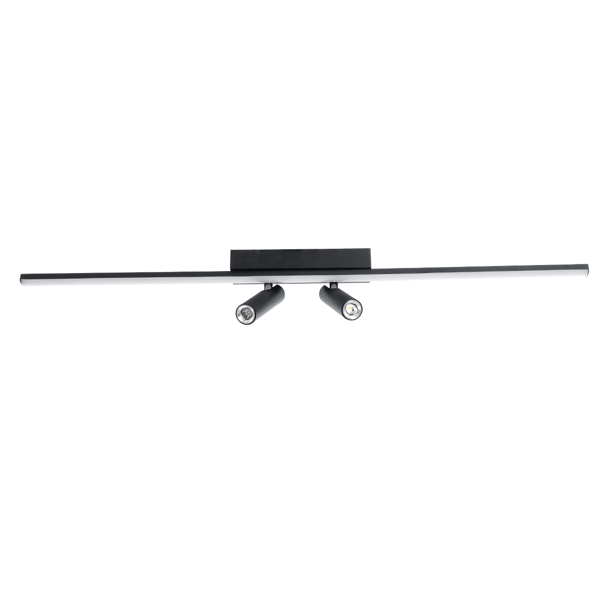 GLOBOSTAR® BARETTI 61226 Φωτιστικό Οροφής Linear Design LED CCT με Κινούμενα Σποτ LED Downlight 24W 2688lm 160° & 45° AC 220-240V IP20  - Εναλλαγή Φωτισμού μέσω Διακόπτη On/Off All In One Ψυχρό 6000k+Φυσικό 4500k+Θερμό 2700k - Μ80 x Π5.5 x Υ5 cm - Μαύ