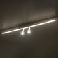GLOBOSTAR® BARETTI 61226 Φωτιστικό Οροφής Linear Design LED CCT με Κινούμενα Σποτ LED Downlight 24W 2688lm 160° & 45° AC 220-240V IP20  - Εναλλαγή Φωτισμού μέσω Διακόπτη On/Off All In One Ψυχρό 6000k+Φυσικό 4500k+Θερμό 2700k - Μ80 x Π5.5 x Υ5 cm - Μαύ