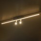 GLOBOSTAR® BARETTI 61226 Φωτιστικό Οροφής Linear Design LED CCT με Κινούμενα Σποτ LED Downlight 24W 2688lm 160° & 45° AC 220-240V IP20  - Εναλλαγή Φωτισμού μέσω Διακόπτη On/Off All In One Ψυχρό 6000k+Φυσικό 4500k+Θερμό 2700k - Μ80 x Π5.5 x Υ5 cm - Μαύ